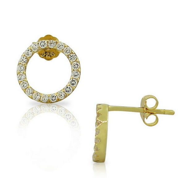 925 Sterling Silver Classic Round CZ Stud Earrings