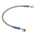 thumbnail image 2 of kanaroous Motorcycle Brake Oil Hose Line Pipe Fitting Stainless Steel Braided Silver 39cm, 2 of 6