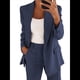 thumbnail image 1 of Conjuntos de 2 Piezas para Mujer, Grandes, Estilo Informal de Negocios, Larga, Solapa, Pantalón Recto, Trajes. Azul Oscuro M, 1 of 5