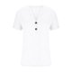 thumbnail image 5 of Manga larga blanca,Camisa informal de manga corta con cuello en V y botones para mujer, poliéster, corte holgado, uso diario, sopatenor, 5 of 9