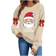 thumbnail image 4 of Christmas Sweatshirts for Womens Long Sleeve Crew Neck Christmas Print Sweatshirt Holiday Long Sleeve Pullover Tops, 4 of 6