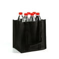 thumbnail image 5 of Wine Bottle Holder Tote Bag with 6/9 Compartments , Reusable Large Grocery Tote with Divider Portable Non-Woven Wine Bags for Travel, Camping, Picnic, Festival, Christmas Party, 5 of 9