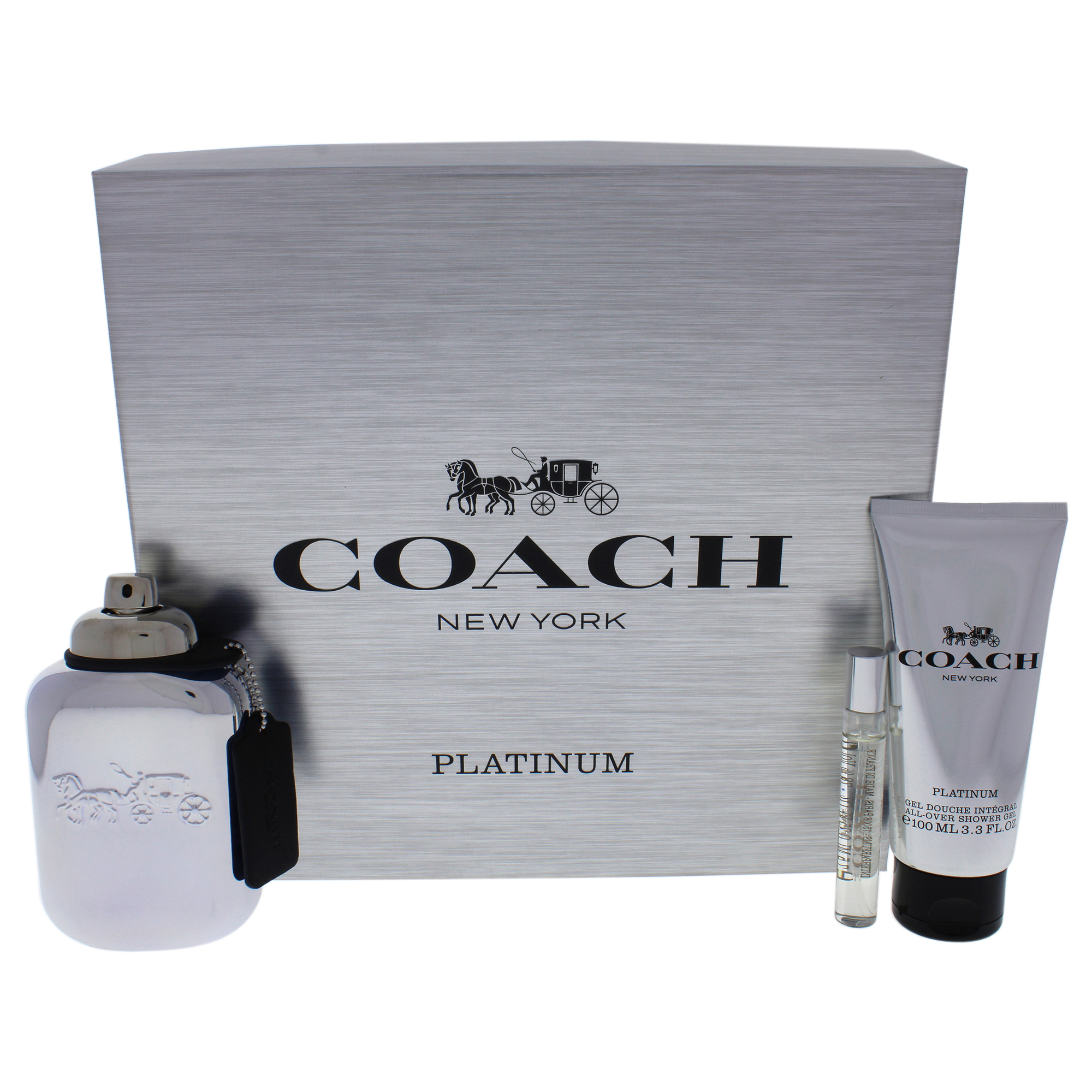 Coach Platinum 3 Pc Gift Set 3.3oz EDP Spray, 0.25oz EDP Spray, 3.3oz