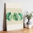 Canvas Wall Art Green Monstera Leaves Canvas Art Print Tropical ...