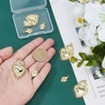 thumbnail image 3 of Rack Plating Brass Pendants Sacred Heart Charms Cadmium Free & Lead Free Long-Lasting Plated with Jump Ring Real 18K Gold Plated 16~37x11~25.5x2~4mm Hole: 3.2mm 4pcs/style, 3 of 6