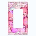 thumbnail image 2 of Metal Light Switch Wall Plate Outlet Cover (2 Teddy Bears Red With Love Heart Balloon Flower - Single Rocker), 2 of 2