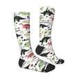 thumbnail image 3 of Picia Women Crew Soft Moisture-wicking Socks Cute Dinosaurs Pattern Design Cotton Socks, One Size fit All, 3 of 9
