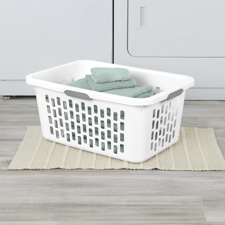 Sterilite 2 Bushel Large Plastic Laundry Basket with 4 Comfort