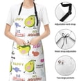 thumbnail image 4 of Kdxio Happy Avocado Apron with Pockets Adjustable Kitchen Aprons for Men Women Waterproof Aprons for Cooking,Drawing,Crafting, Baking Household Cleaning, 4 of 8