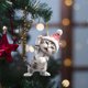 thumbnail image 1 of Colgante plano acrílico navideño Colgante navideño con gato bonito Colgante para árbol de Navidad Decoración 2D Fiesta Año Manualidades navideñas, 1 of 2