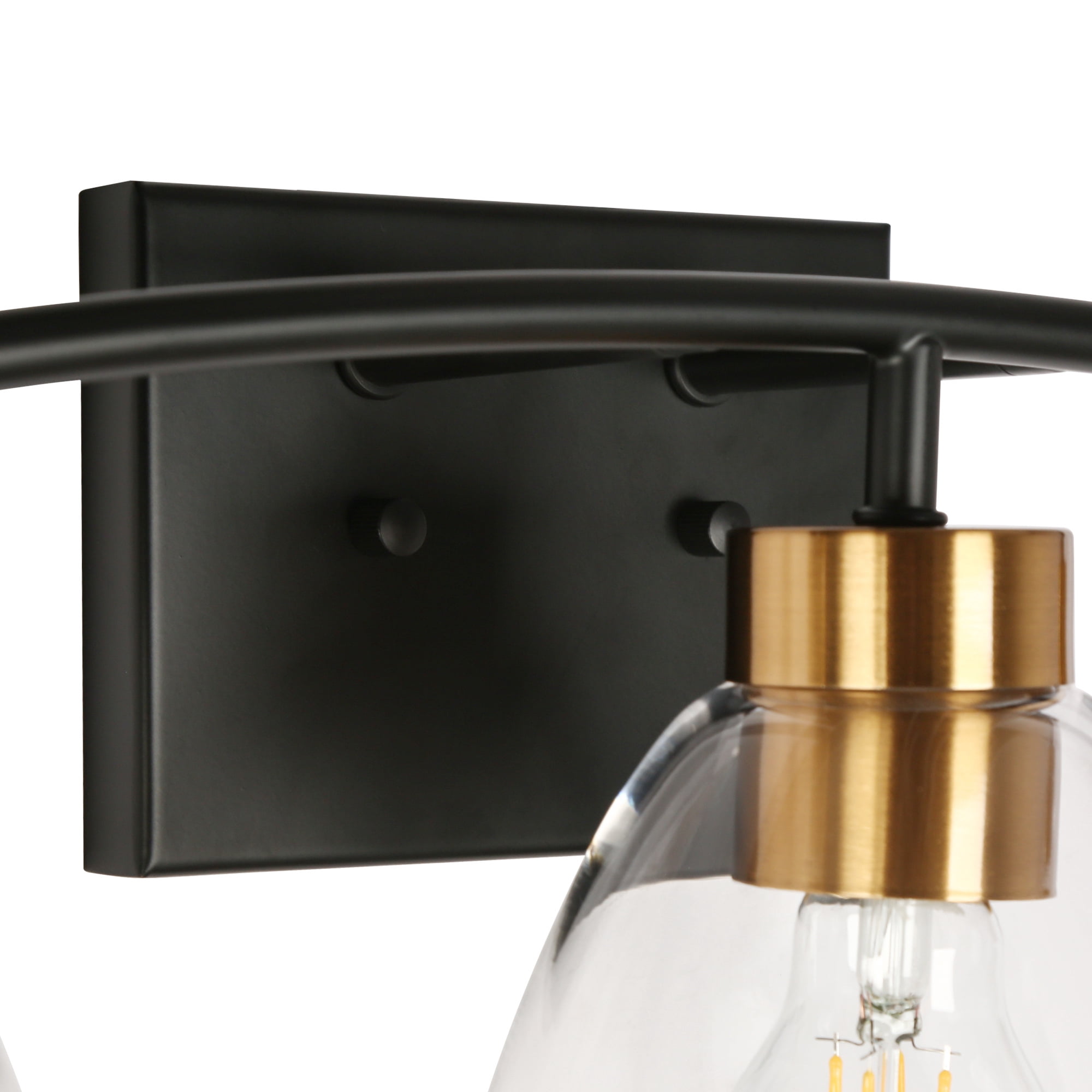 LNC Guayaba 22.8-in 3-Light Matte Black LED Modern/Contemporary Vanity Light Bar
