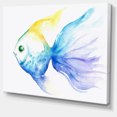 thumbnail image 2 of Poisson Bleu Adorable Aquarelle - Impression sur Toile Abstraite, 2 of 3