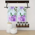 thumbnail image 3 of YladaFaie 2 Pcs Elegant Floral Pattern Kitchen Towel Set Terry Hand Towels Dish Towels for Kitchen Decorative Absorbent Flower Tea Towels for Bathroom, 16 x 24 Inches, 3 of 7
