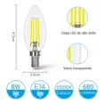thumbnail image 3 of Lampara Foco Vintage Led Ahorrador C35 E14 8w 6pcs Blanco, 3 of 6