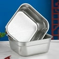 thumbnail image 2 of Phlegsive Stainless Steel Colander Large Capacity Basin Washing Vegetables Basin Fruit Rice Draining Basin, 2 of 6