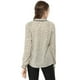 thumbnail image 5 of Blusa con cuello con volantes y lazo Allegra K para mujer manga larga campana vintage Albaricoque-Lunares S, 5 of 6