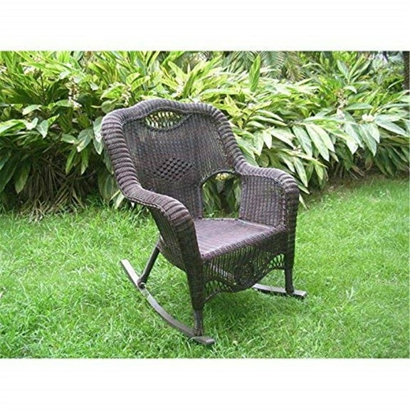 Rocking Chair Indoor Outdoor Resin Wicker Antique Style Rocker Aluminum Frame