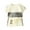 Beige C, variant on Bovxnpu Boys Girls Summer Outfits 2 Piece, Boys Cotton Short Sleeve T-Shirt and Short Set, Fashion Girls' Casual Short Sleeve Round Neck Collar Botton Printed Short Pants Sets 4 Years