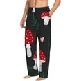 thumbnail image 3 of Kdxio Amanita Mushroom Print Men's Sleep Pajama Pant Lounge Pants with Pockets, 3 of 8