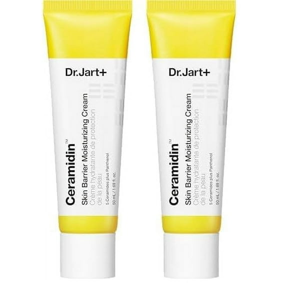 Dr.Jart+ Ceramidin Skin Barrier Face Cream Moisturizer For Dry Skin with Ceramides and Panthenol | Korean Skin Care, 1.69 Fl Oz (Pack of 2)
