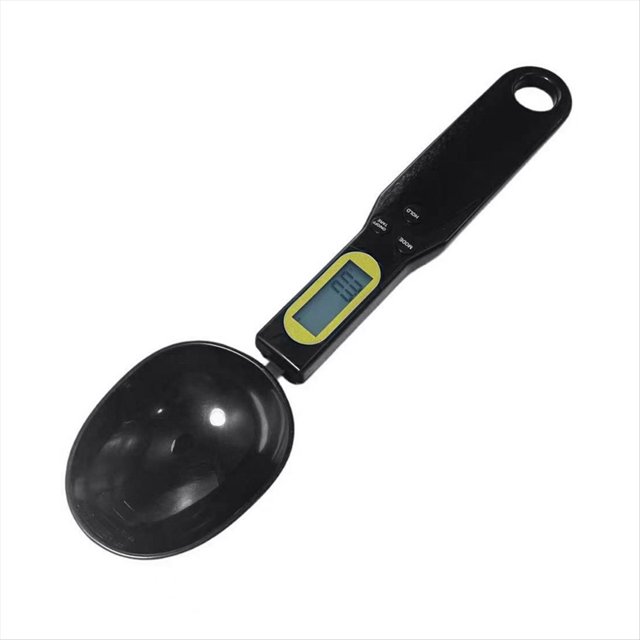 BáScula de Cuchara de 2 Uds, BáScula de Cocina PequeñA, BáScula PortáTil de Mano para Café, Llamada BáScula de Cocina de Alta PrecisióN, Negra