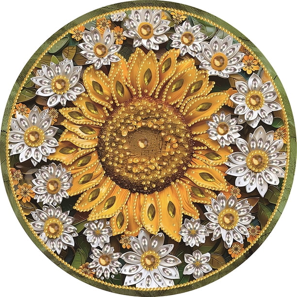 Kit Con Forma Especial Parcial 5D DIY Girasol 30x30cm