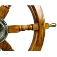 thumbnail image 6 of Nagina International Nautical Premium Sailor's Hand Crafted Brass & Wooden Ship Wheel | Luxury Gift Decor | Boat Collectibles (48 Inches, Brass Handle), 6 of 6
