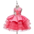 thumbnail image 4 of Flower Girls Dress for Wedding Children's Embroidery Ruffle Party Easter Tutu Dress, 4 of 5