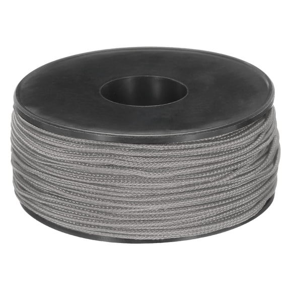 1.18mm x 164 Feet Paracord Micro Cord Rope 100 LB Polyester Braided Cord for Camping Jewelry Bracelet, Grey