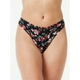 thumbnail image 3 of Joyspun Women's Infinite Comfort Stretch Thong Panties, 3-Pack, Sizes XS to 3XL, 3 of 3