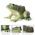 thumbnail image 3 of Ksopiavobs Realistic Animal Figures American Bullfrog Figurines, Science Project, Cake Topper, Early Educational Toys Birthday for Toddlers Kids Age 3 4 5(Cyan), 3 of 6