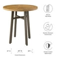 thumbnail image 4 of Modway Meadow Outdoor Teak Wood Dining Table in Natural Taupe/Oatmeal, 4 of 5