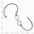 thumbnail image 2 of White Sterling Silver bracelet Fancy 7.5 in 3.5 mm, 2 of 2