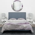 thumbnail image 2 of Designart 'Midnight at the Lake III Amethyst and Grey' Geometric Duvet Cover Set, 2 of 4