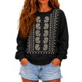 thumbnail image 2 of WCJM Women's Crew Neck Sweatshirt Women Long Sleeve Oversized Embroidered Crew Neck Sweatshirt Casual Pullover Top Weekend, 2 of 4