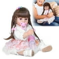 thumbnail image 3 of Muñeca De Bebé Realista De Cuerpo Completo De 55cm, Simulación De Silicona, Peluca Sintética Flexible Y Poseable, Ropa Incluida, Juguete Para Niños, Cumpleaños, 3 of 7