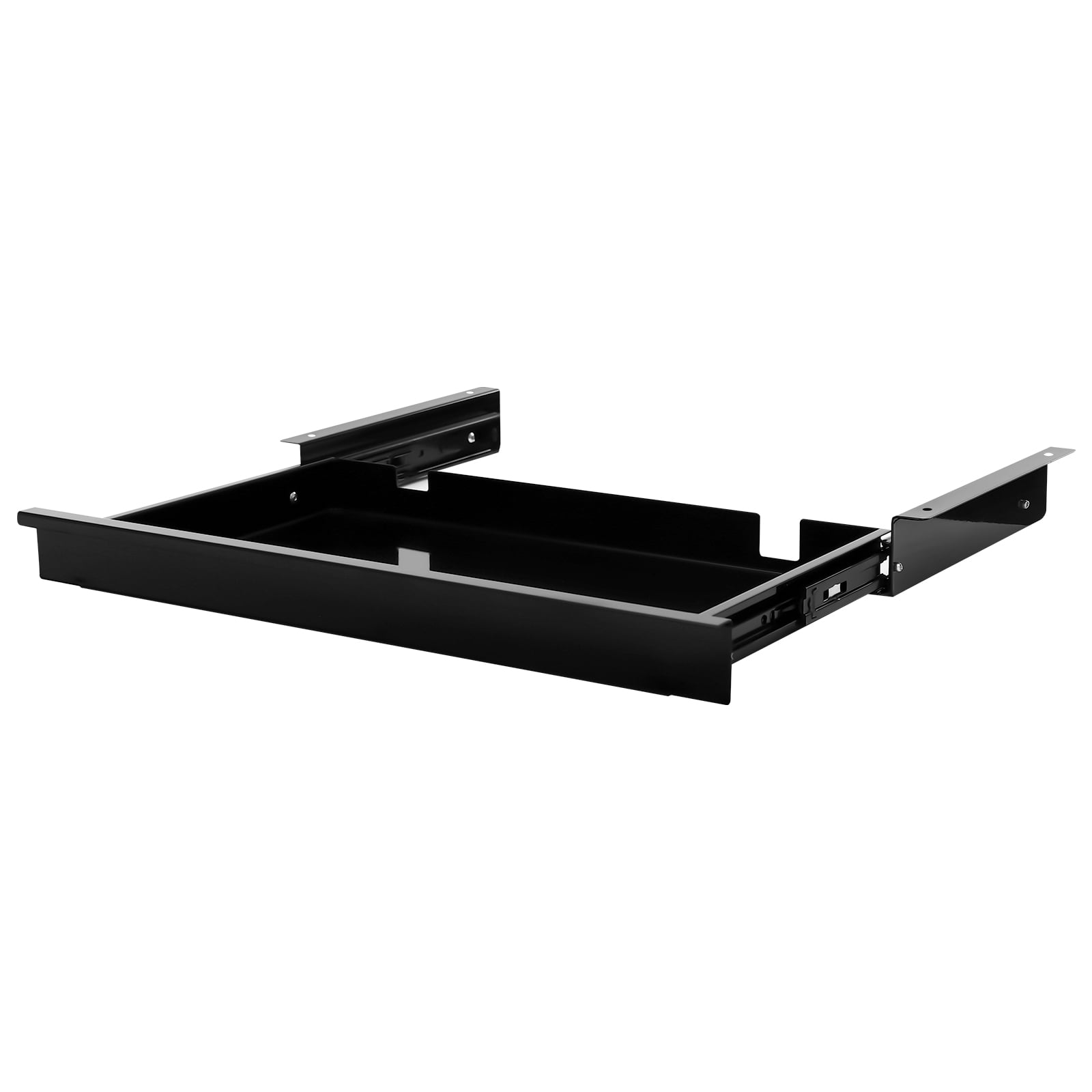 Home Under Desk Storage Drawer - Office Pull-out Hidden Drawer Hanging Drawers for Desk - Standing Desk Drawer Attachment - Under Desk Mounted Sliding Metal Hanging Drawers Organizer