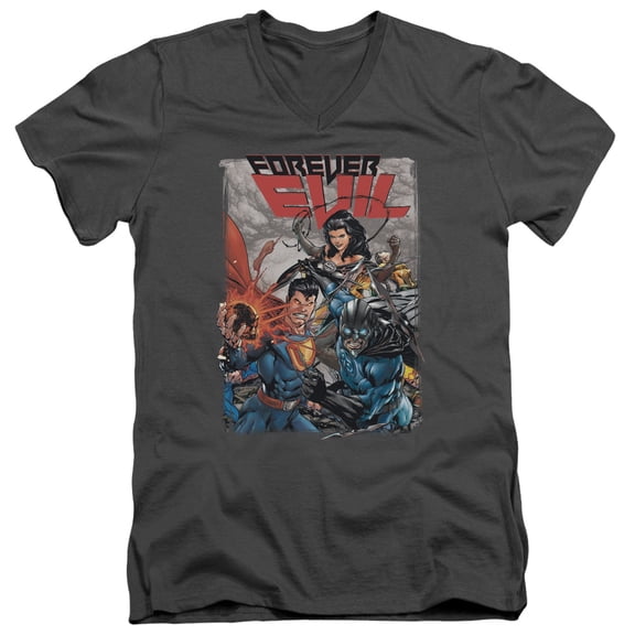 Jla - Crime Syndicate - Slim Fit V Neck Shirt - X-Large