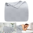 thumbnail image 4 of Oakias Cotton Blanket Queen Silver Set of 8 – Lightweight Thermal Blanket Bulk Pack – 350 GSM – 90 x 90 Inches, 4 of 7