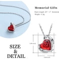 thumbnail image 2 of Ashes Crystal Urn Necklace for Ashes Cremation Heart Memorial 316L Stainless Steel Memorial Pendant Keepsake for Women Men Loved Ones for Human Pet Ashes, 2 of 7