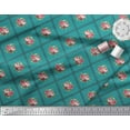 thumbnail image 3 of Soimoi Cotton Jersey Fabric Check,Leaves & Rose Floral Print Sewing Fabric Yard 58 Inch Wide, 3 of 3