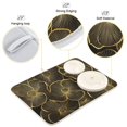 thumbnail image 3 of Yayeee Dish Drying Mat for Kitchen Counter 16"x18" Microfiber Absorbent Pad, Black Flower Pattern, 3 of 7