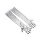 thumbnail image 1 of sweethay 1 par de guantes de tela reutilizables de repuesto transpirables de Color sólido lavables de manga larga Cosplay guantes de boda para niñas Disfraces de disfraces Gris plateado sweethay AP013260-08, 1 of 5