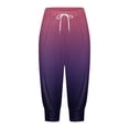 thumbnail image 4 of WEAIXIMIUNG Yoga Pants Women Straight Leg with Design On Side Capris for Women 4Th Of July Flag Independence Day Print Pants Bottom Drawstring Joggers, 4 of 5