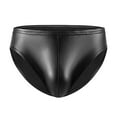 thumbnail image 2 of Mens Sexy Wet Look Lingerie Faux Leather Briefs Bikini Underwear Underpants, 2 of 7