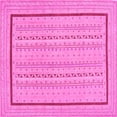 thumbnail image 1 of Ahgly Company Indoor Square Abstract Pink Contemporary Area Rugs, 4' Square, 1 of 4