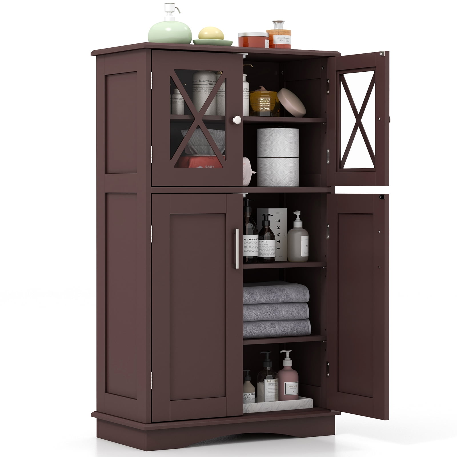 ClosetMaid 1307 Stackable 2-Door Organizer, Dark Cherry - Walmart.com