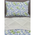 thumbnail image 3 of Lavender Comforter & Sham Bedding Set, Pastel Watercolor Petals with Leaves Gardening Foliage Yard Bouquets, 3 pcs Duvet Set Microfiber Filling Quilt, 5 Sizes, Lime Green Violet Blue, by Ambesonne, 3 of 4