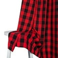 thumbnail image 6 of Black and White Buffalo Plaid Textured Grommet Window Curtain Panels for Kitchen Living Room Bedroom Farmhouse Window Treatment Drapes, 37 x 54 Inch, 2 Panels, 6 of 9