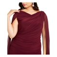 thumbnail image 3 of BETSY & ADAM Womens Burgundy Sleeveless Full-Length Sheath Formal Dress Plus 18W, 3 of 4